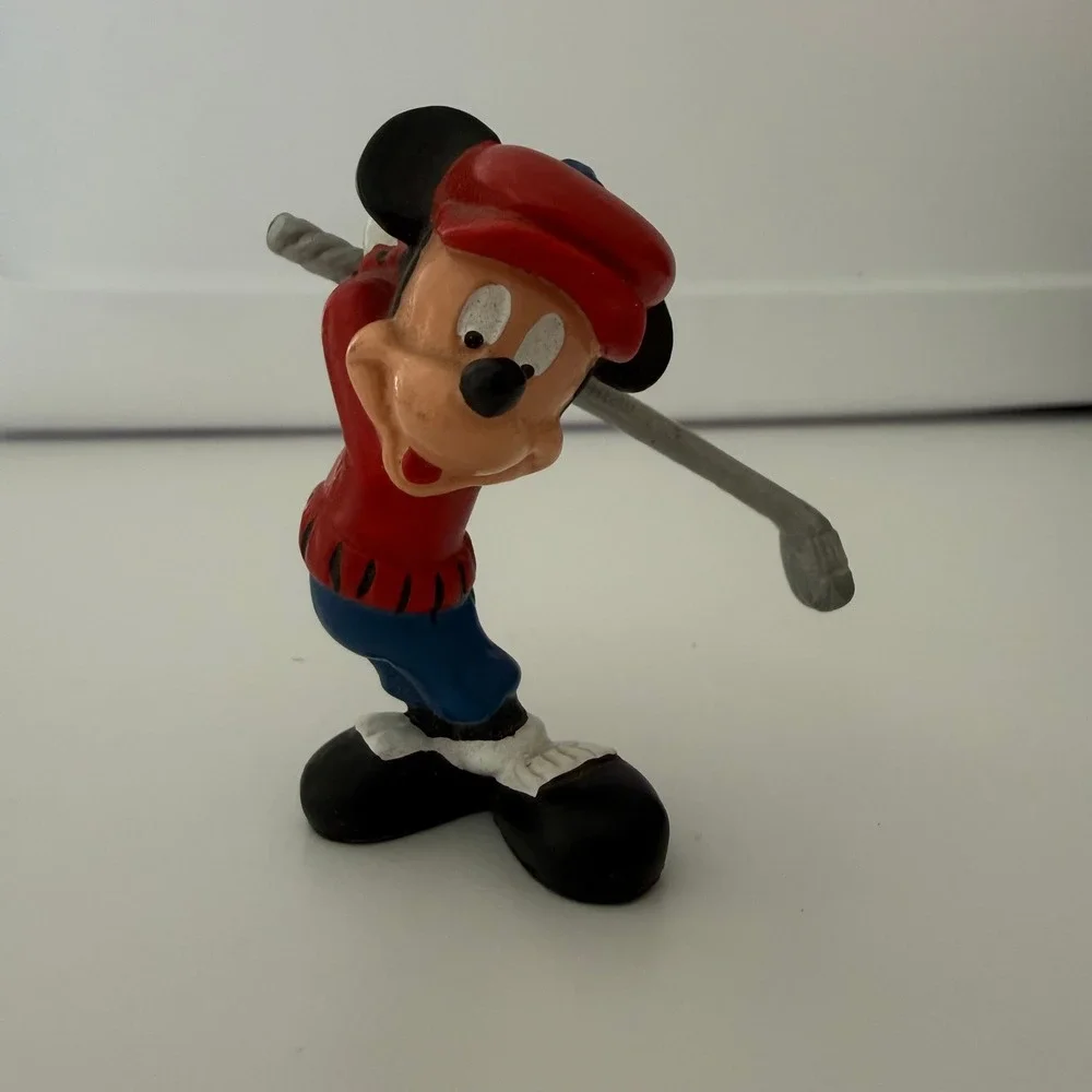Bullyland Disney Mickey Mouse Golfer Figurine Hand Painted Made in Germany 2.75